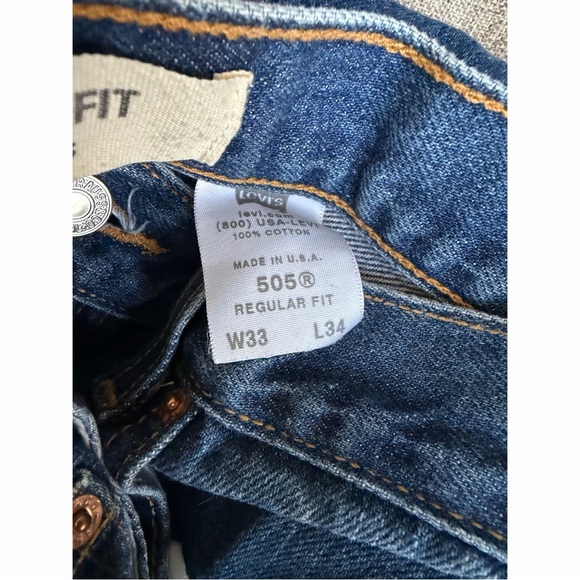 Mens Levi’s 505 Regular Fit 33x34 - Picture 3 of 4